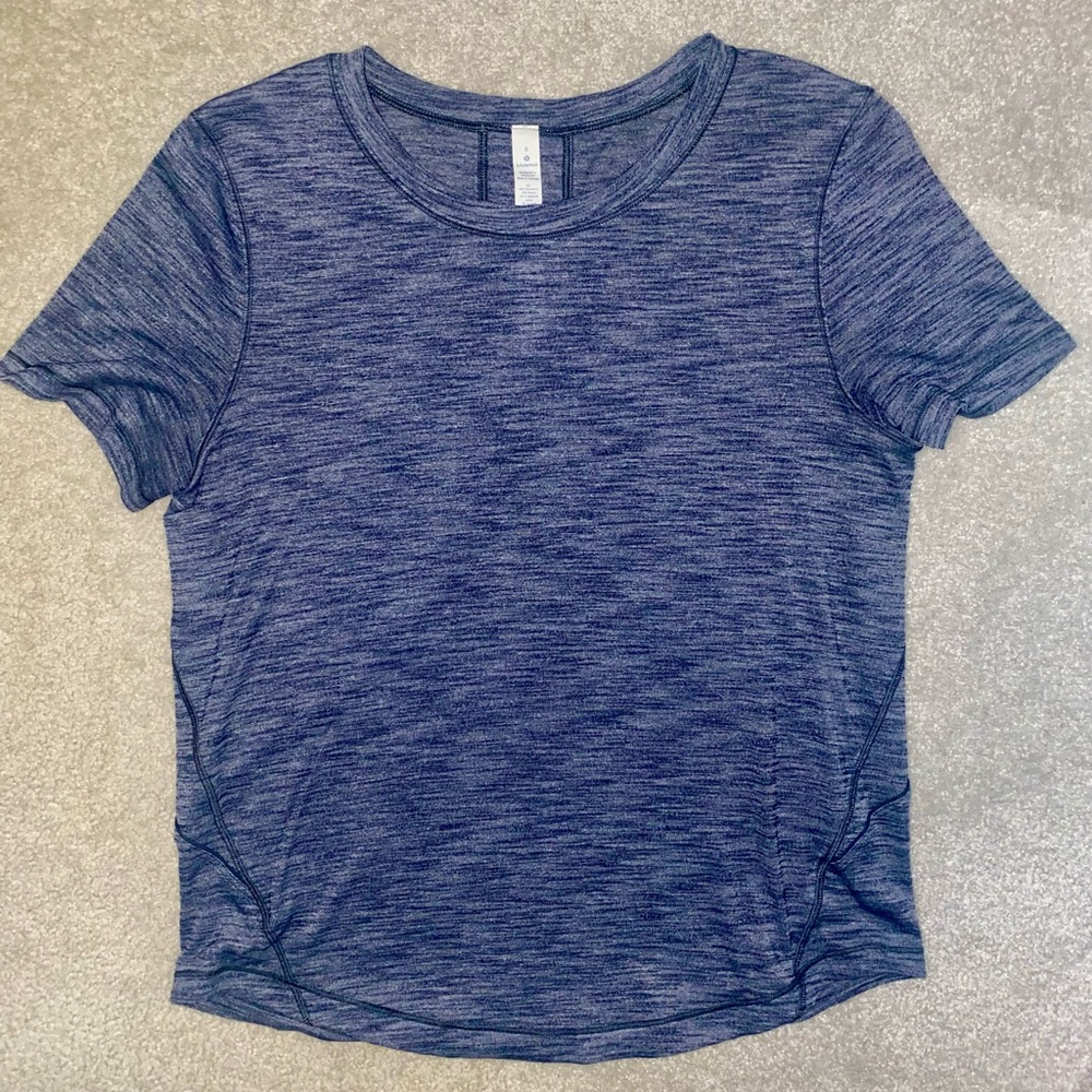 Lululemon Heathered Short Sleeve Workout Top